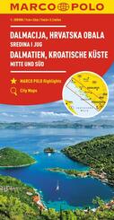 MARCO POLO Karte HR Dalmatien, Kroatische K&uuml;ste 1: 200 000