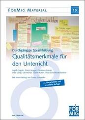 Durchg&auml;ngige Sprachbildung. Qualit&auml;tsmerkmale f&uuml;r den Unterricht