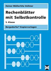 Rechenbl&auml;tter mit Selbstkontrolle - 5. Klasse