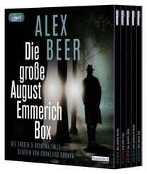 Die gro&szlig;e August Emmerich Box - Der zweite Reiter - Die rote Frau - Der dunkle Bote - Das schwarze Band - Der letzte Tod,5 Audio-CD, 5 MP3