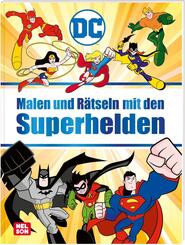 DC Superhelden: Malen und R&auml;tseln mit den Superhelden