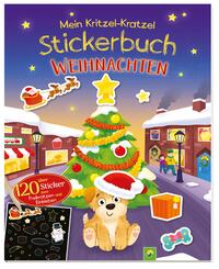 Mein Kritzel-Kratzel-Stickerbuch Weihnachten mit Bambus-Stick