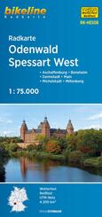 Bikeline Radkarte Odenwald, Spessart West
