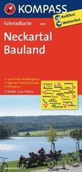 KOMPASS Fahrradkarte 3091 Neckartal - Bauland 1:70.000