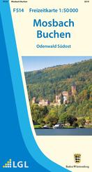 Topographische Freizeitkarte Baden-W&uuml;rttemberg Mosbach Buchen
