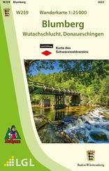 Topographische Wanderkarte Baden-W&uuml;rttemberg Blumberg