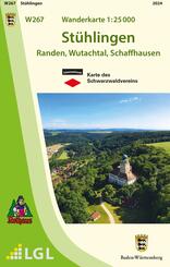 Topographische Wanderkarte Baden-W&uuml;rttemberg St&uuml;hlingen
