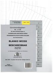 D&uuml;rckheimRegister&reg; BLANKO: WEISS-GROSS Beschreibbar