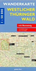 Wanderkarte Westlicher Th&uuml;ringer Wald