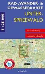 Unterspreewald 1 : 35 000. Rad-, Wander- und Gew&auml;sserkarte
