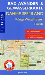 Rad-, Wander- und Gew&auml;sserkarte Dahme-Seen: K&ouml;nigs Wusterhausen, Teupitz