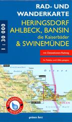 Rad- und Wanderkarte Heringsdorf, Ahlbeck, Bansin - Die Kaiserb&auml;der und Swinem&uuml;nde