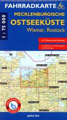 Fahrradkarte Mecklenburgische Ostseek&uuml;ste Wismar, Rostock
