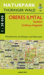 Wanderkarte 11 Oberes Ilmtal, Stadtilm, Gr&auml;finau-Angstedt