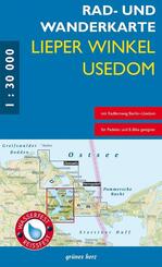 Rad- und Wanderkarte Lieper Winkel, Usedom