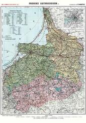 Historische Karte: Provinz Ostpreussen &shy; um 1910 (Plano)