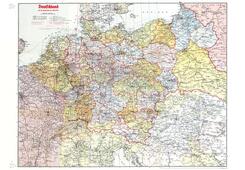 Historische Karte: DEUTSCHLAND (Gro&szlig;deutsche Reich) mit Gaugrenzen 1942 (Plano)