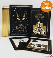 Golden Black Cat Tarot - Hochwertige St&uuml;lpdeckelschachtel mit Goldfolie