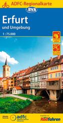 BVA ADFC Regionalkarte Erfurt und Umgebung 1:75.000