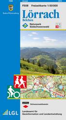 Topographische Freizeitkarte Baden-W&uuml;rttemberg L&ouml;rrach, Belchen