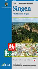 Topographische Freizeitkarte Baden-W&uuml;rttemberg Singen