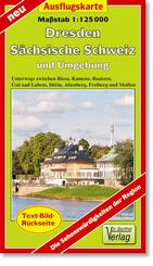 Ausflugskarte Dresden, S&auml;chsische Schweiz und Umgebung 1 : 125 000
