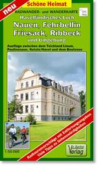 Radwander- und Wanderkarte Havell&auml;ndisches Luch, Nauen, Fehrbellin, Friesack, Ribbeck und Umgebung