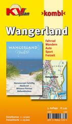 Wangerland (Horumersiel-Schillig, Hooksiel, Minsen-F&ouml;rrien, Hohenkirchen), KVplan, Radkarte/Freizeitkarte/Stadtplan, 1:25.000 / 1:12.500