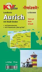 Aurich Landkreis, KVplan, Radkarte/Freizeitkarte, 1:60.000