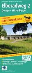 Publicpress Leporello Radtourenkarte Elberadweg 2, Dessau, Wittenberge 1:50.000
