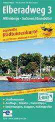 Publicpress Leporello Radtourenkarte Elberadweg 3, Wittenberge, Cuxhaven 1:50.000.Tl.3