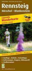 Publicpress Leporello Wanderkarte Rennsteig, H&ouml;rschel, Blankenstein 1:25.000