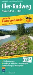 Publicpress Leporello Radtourenkarte Iller-Radweg, Oberstdorf, Ulm 1:50.000