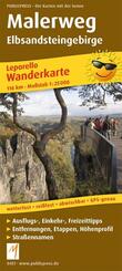 Publicpress Leporello Wanderkarte Malerweg Elbsandsteingebirge 1:25.000