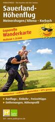 Publicpress Leporello Wanderkarte Sauerland H&ouml;henflug, Meinerzhagen / Altena, Korbach 1:25.000