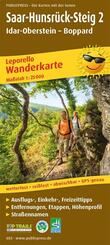 Publicpress Leporello Wanderkarte Saar-Hunsr&uuml;ck-Steig 2, Idar-Oberstein, Boppard 1:25.000