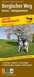 Wanderkarte Bergischer Weg, Essen - K&ouml;nigswinter 1 : 30 000