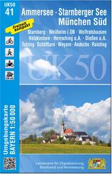 UK50-41 Ammersee, Starnberger See, M&uuml;nchen-S&uuml;d