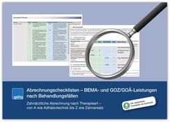 Abrechnungschecklisten - BEMA- und GOZ/GO&Auml;-Leistungen nach Behandlungsf&auml;llen