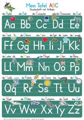 Mein Tafel-ABC in Druckschrift mit Artikeln