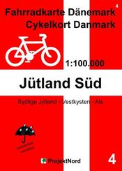 4 Fahrradkarte D&auml;nemark / Cykelkort Danmark 1:100.000 - J&uuml;tland S&uuml;d