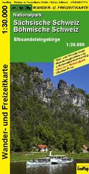 GeoMap Karte Nationalpark S&auml;chsische Schweiz, B&ouml;hmische Schweiz