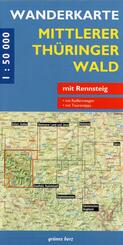 Wanderkarte Mittlerer Th&uuml;ringer Wald