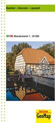 Bielefeld, G&uuml;tersloh, Lippstadt Wanderkarte NRW
