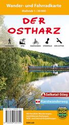 Der Ostharz, Wander- und Fahrradkarte