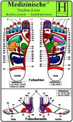 Reflexzonen Indikationen -F&uuml;&szlig;e- ( 4 Karten-Set ). Medizinische Taschen-Karte