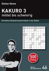 KAKURO - mittel bis schwierig.Tl.3