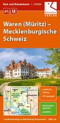 Waren (M&uuml;ritz)  Mecklenburgische Schweiz 1 : 50 000 Rad- und Wanderkarte