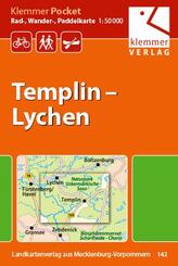 Klemmer Pocket Rad-, Wander- und Paddelkarte Templin - Lychen 1 : 50 000