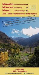 L11: Asni - Imlil - Ouka&iuml;meden - Setti-Fatma 1:120.000 + GPS-Waypoints